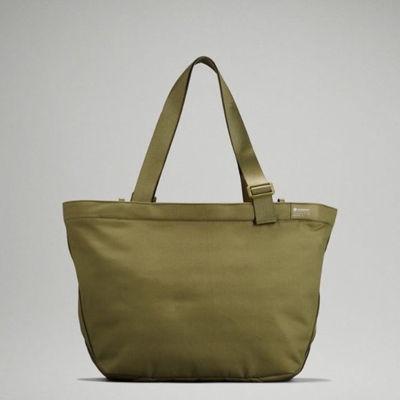 lululemon athletica Handbags - NWT Lululemon Clean Lines Tote Bag *Canvas, 22 L, Bronze Green